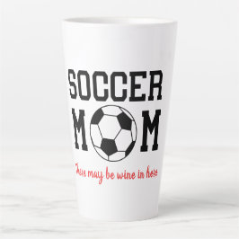 Taza De Café Latte Divertida mamá del fútbol