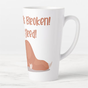Taza De Café Latte Divertida Tragedia Cansada Este Café Está Roto Est