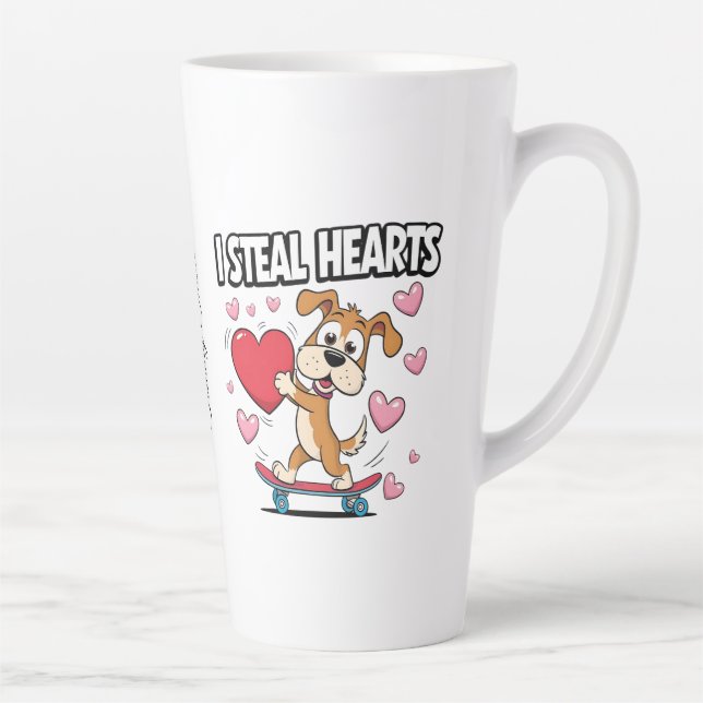 Taza De Café Latte Divertido Día de San Valentín - Curado, moderno y  (Derecha)