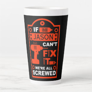 Taza De Café Latte Divertido divertido reparar la reparación de TI