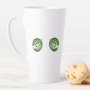 Taza De Café Latte Divertido esqueleto de Halloween Manos sosteniendo