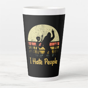 Taza De Café Latte divertido odio a la gente 