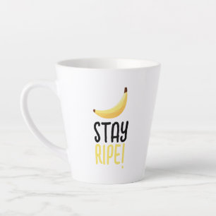 Taza De Café Latte Divertidos Favoritos de Fiesta de Plátano Retro Ed