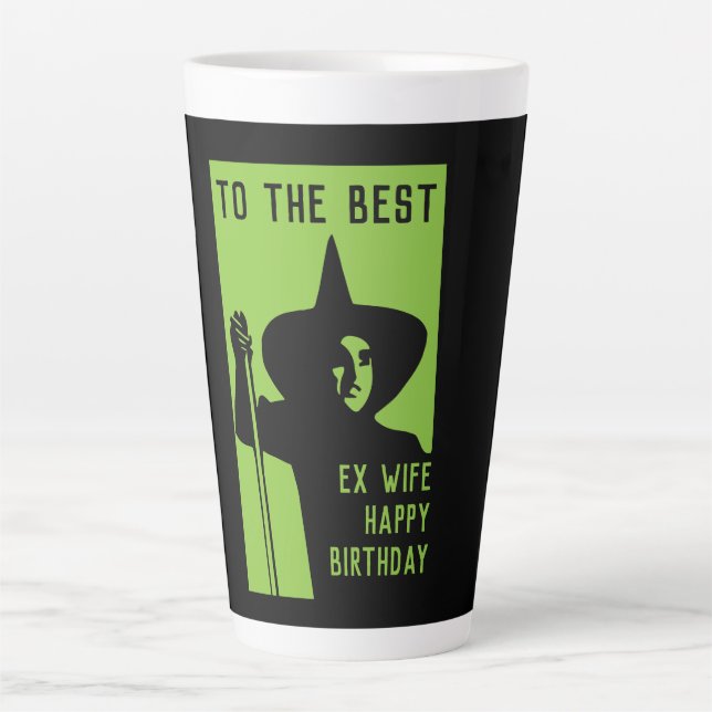 Taza De Café Latte Divertidos regalos de ex esposa (Anverso)