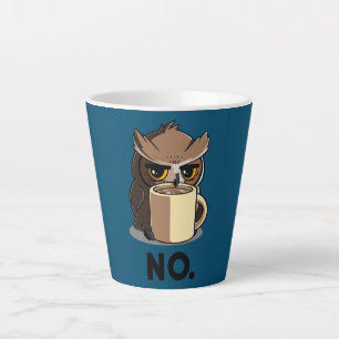 Taza De Café Latte Divi Cita Graciosa De Búho Sobre Mi Estado De Ánim