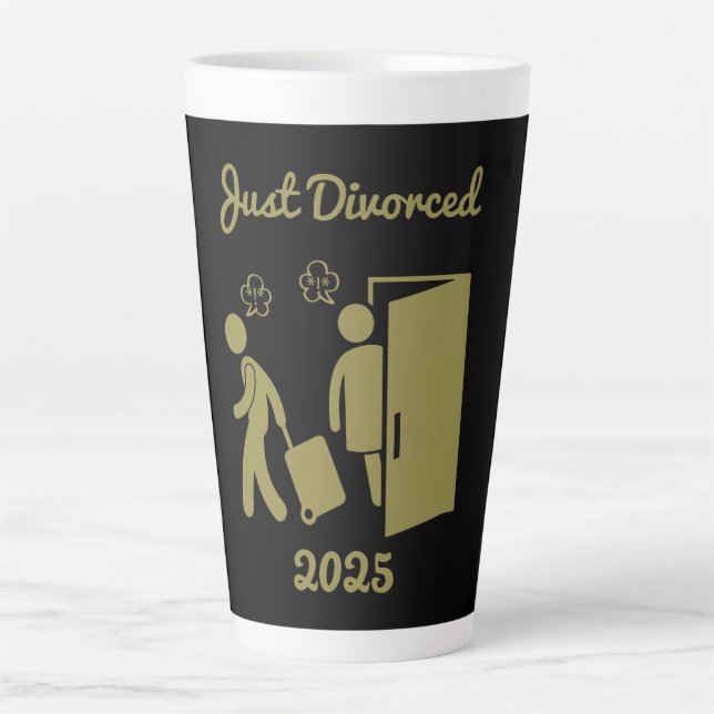 Taza De Café Latte Divorcio gracioso Fiesta solidario (Anverso)