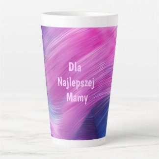 Taza De Café Latte Dla Najlepszej Mamy – Pastelowa Akwarela