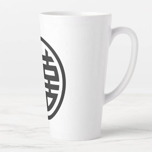 Taza De Café Latte Doble felicidad/blanco/gran lata (Derecha)