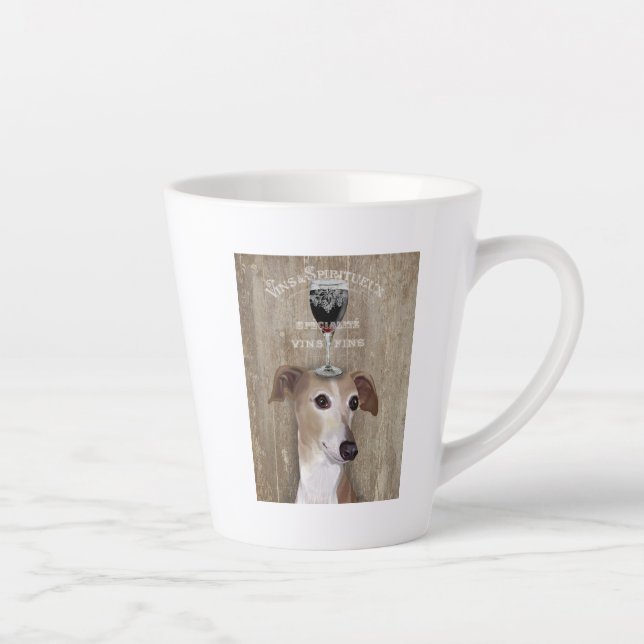 Taza De Café Latte Dog Au Vin Greyhound (Derecha)