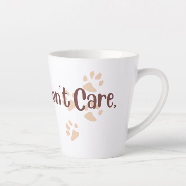 Taza De Café Latte Dog Hair Don’t Care Mug (Derecha)