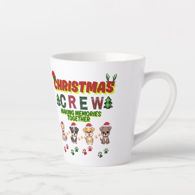 Taza De Café Latte Dog Lover Christmas Family-Christmas crew dogs  (Derecha)