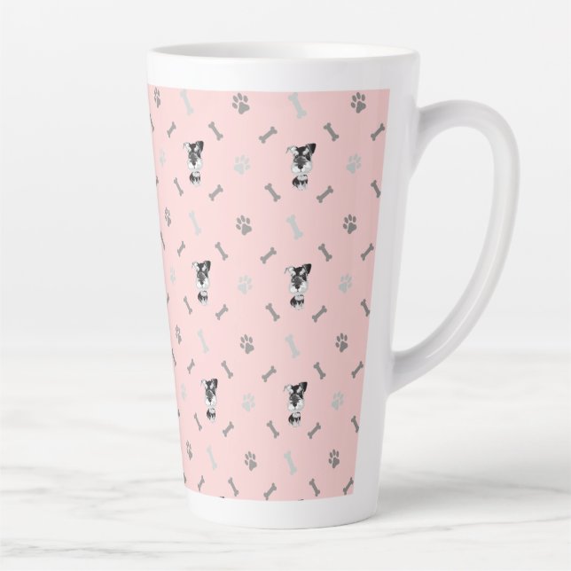 Taza De Café Latte Dog Schnauzer (Derecha)
