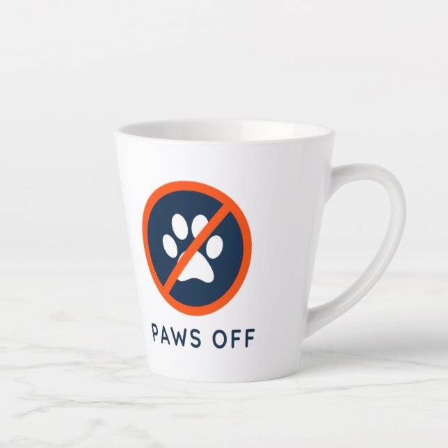 Taza De Café Latte DogGoneIt - Paws Off - 12 oz (Derecha)