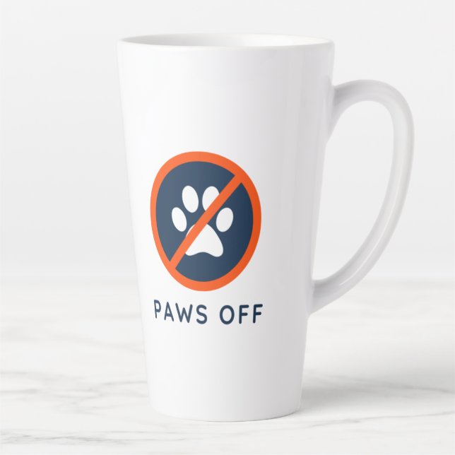 Taza De Café Latte DogGoneIt - Paws Off - 17 oz (Derecha)
