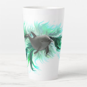 Taza De Café Latte Dolphin Baby