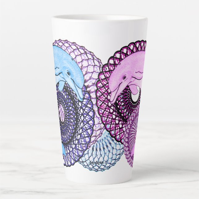 Taza De Café Latte Dolphin Harmony (Anverso)