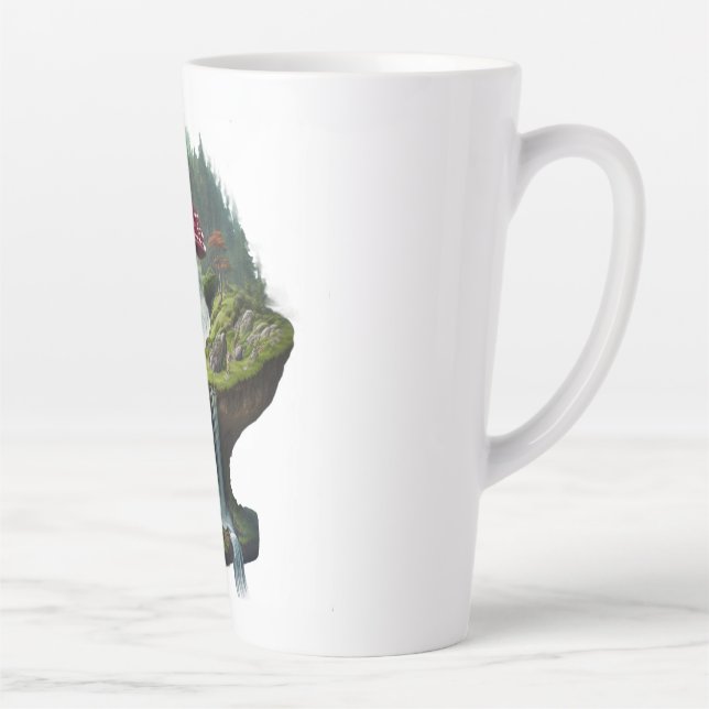 Taza De Café Latte Domed Amanita Muscaria Forest Mug (Derecha)