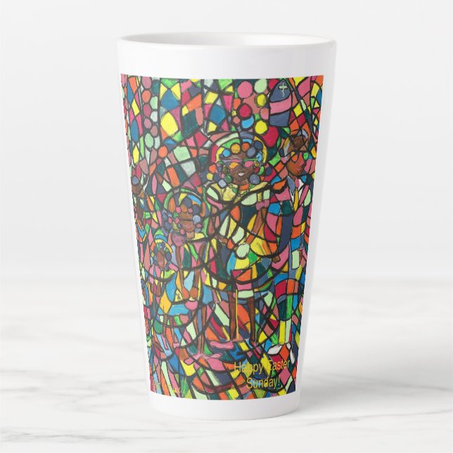 Taza De Café Latte "Domingo de Pascua" Latte mug (Anverso)