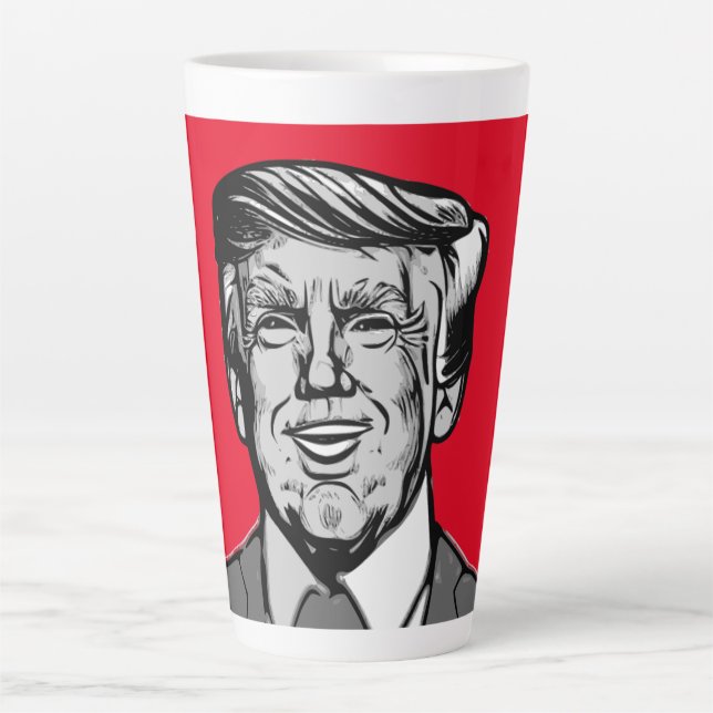 TAZA DE CAFÉ LATTE DONALD TRUMP (Anverso)