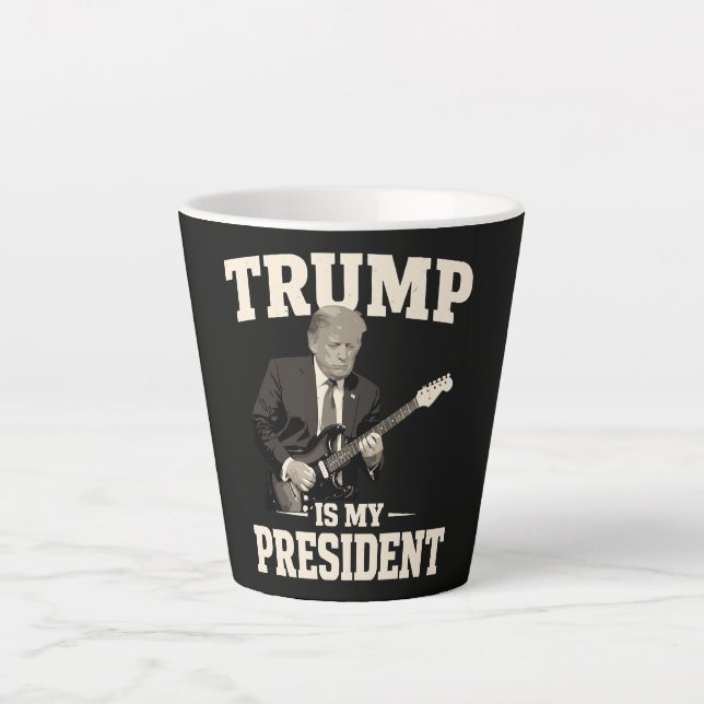 Taza De Café Latte Donald Trump Es Mi Presidente (Anverso)