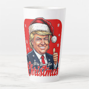 Taza De Café Latte Donald Trump Navidades Santa Claus Art