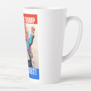 TAZA DE CAFÉ LATTE DONALD TRUMP - VOTÉ POR TRUMP, ¡ENTONCES, TRAÉGALO