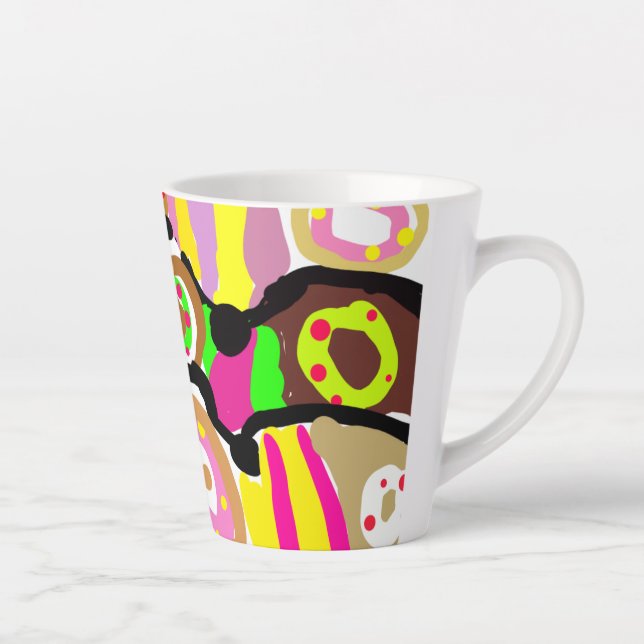 Taza De Café Latte Donas divertidas (Derecha)