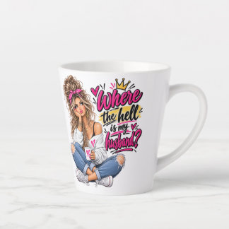 Taza De Café Latte ¿Dónde diablos está mi marido? Mujer divertida y d
