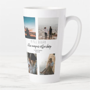 Taza De Café Latte Donde todo empezó el Collage de fotos de historia