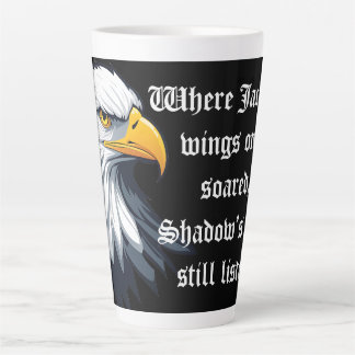 Taza De Café Latte Donde una vez las alas de Jackie volaron, el coraz