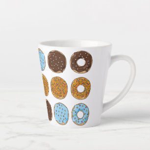 Taza De Café Latte Donut con Sprinkles Mug - Dulce Regalo de Amante d