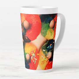 Taza De Café Latte Donuts de arcoiris