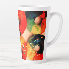 Taza De Café Latte Donuts de arcoiris