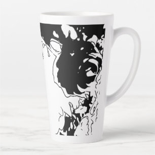 Taza De Café Latte Doodle de Flor