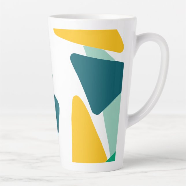 Taza De Café Latte Doodle de triángulo 45 (Derecha)
