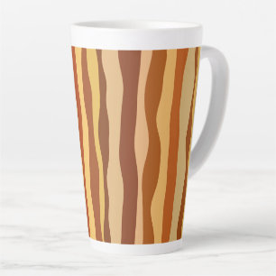 Taza De Café Latte Dorado Amanecer Desértico Naranja Quemado Siena