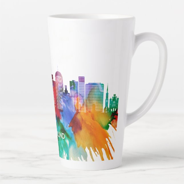Taza De Café Latte Dortmund Skyline (Derecha)