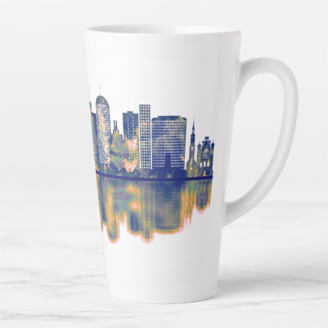 Taza De Café Latte Dortmund Skyline (Derecha)