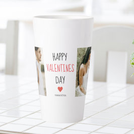 Taza De Café Latte Dos fotos | Feliz Día de San Valentín | Doble rega
