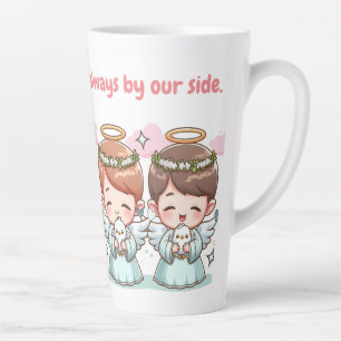 Taza De Café Latte Dos guardianes paradisíacos