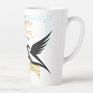 Taza De Café Latte Dos pájaros majestuosos