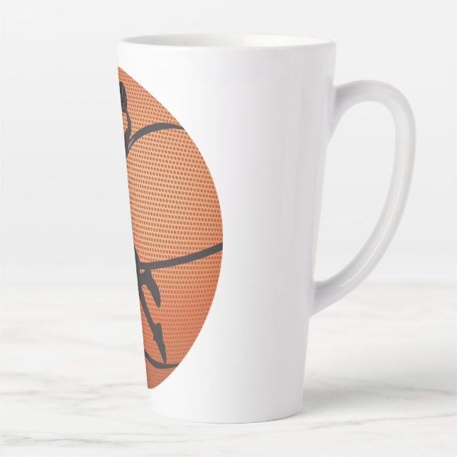Taza De Café Latte Dot de baloncesto (Derecha)