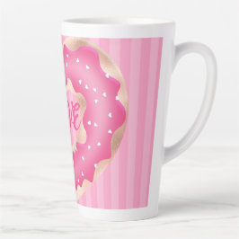 Taza De Café Latte Doughnut Lover Pink Latte Mug