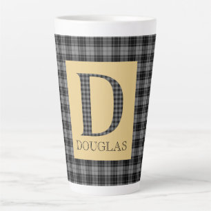 Taza De Café Latte Douglas Tartan Monogram D