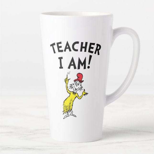 Taza De Café Latte Dr. Seuss | Profesora que soy! (Derecha)