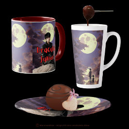 Taza De Café Latte Dracula Junior Large Latte Mug