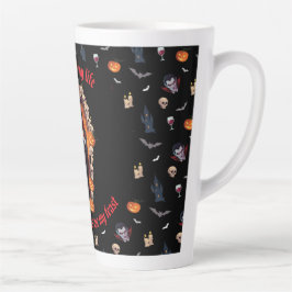 Taza De Café Latte 🧛  ♂️ Dracula Vampiro Halloween Mug 🎃 negro ☕
