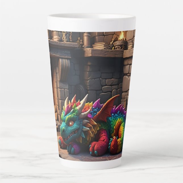 Taza De Café Latte Dragón (Anverso)