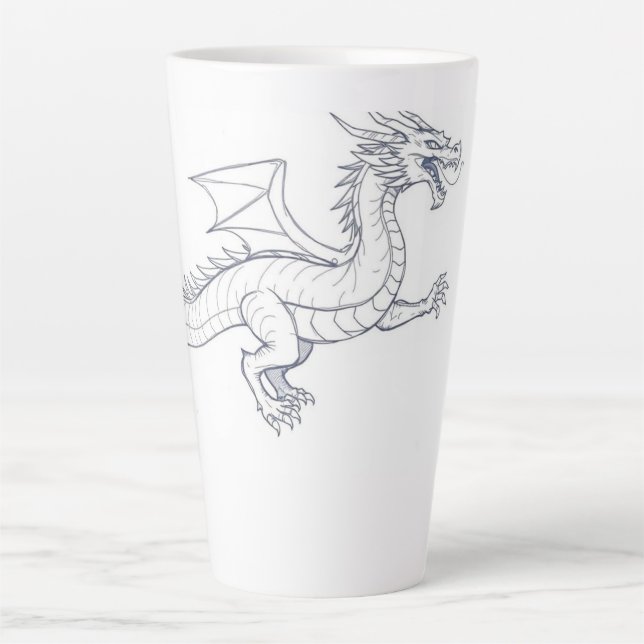Taza De Café Latte Dragón (Anverso)