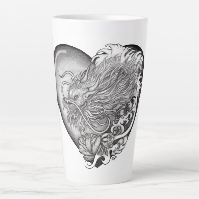 Taza De Café Latte Dragon Heart (Anverso)